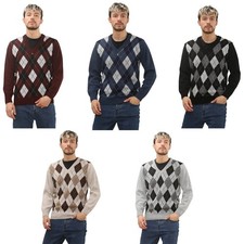 Mens Classic Argyle Knitted