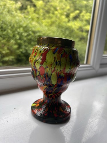 Kralik yellow splatter glass - splatter,