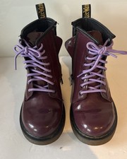 Dr. Martens Plum Boots. Patent