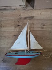 Vintage Birkenhead  14" Long Wooden Pond Yacht.