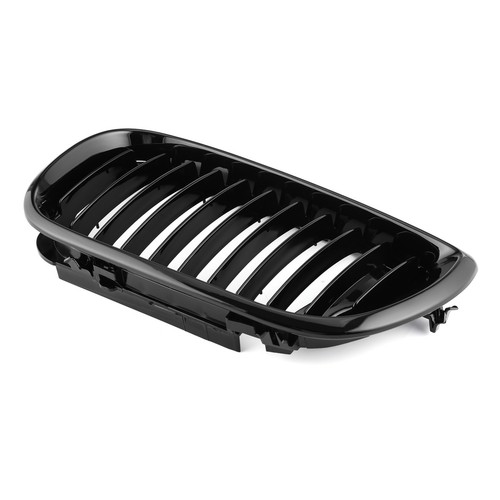 Pair gloss black front kidney - black,