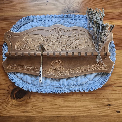 Vintage wood spoon - spoon, holder