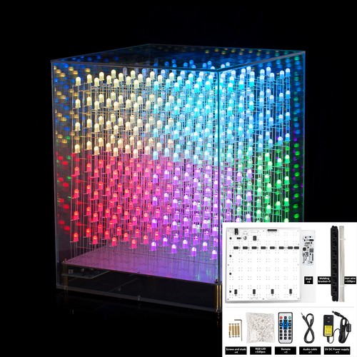 Rgb led cube 8x8x8 - 8x8x8, 3d