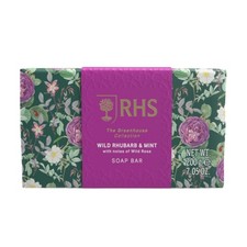RHS Rewild Rhubarb & Mint Soap Bar 200g Gentle Cleanse for Soft Scented Skin
