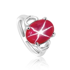 9Ct Natural 6 Rays Red Star