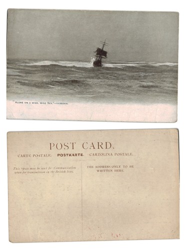 Vintage postcard alone on - postcard,