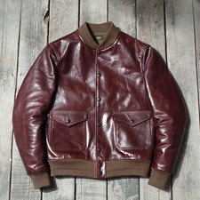 Men's Burgundy Handmade Bomber
