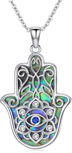Hamsa necklace 925 sterling - hamsa,