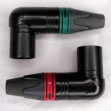 Neutrik 3 pin 90° Right Angle XLR Cannon Audio Connectors Black Gold NC3MRX-B