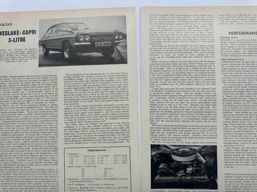 1970 weslake mk1 ford capri - 1970,