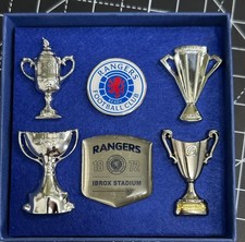 Rangers Champions 3D Trophy Pin Badge Set