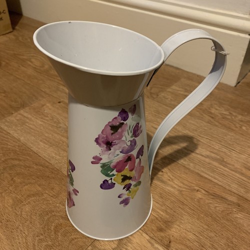 Painted tin jug - painted,