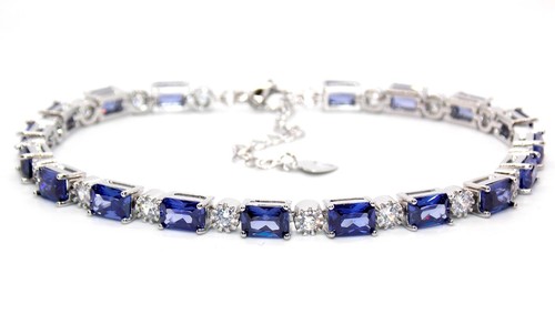 Silver tanzanite diamond - silver, &