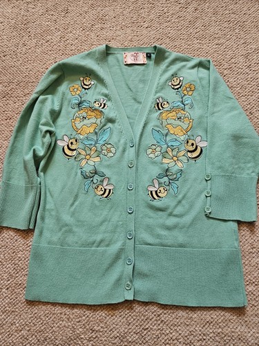 Bumble bee green cardigan - bee,
