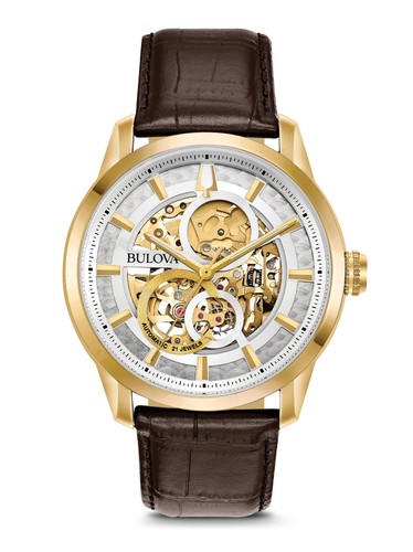 Bulova brown mens analogue - brown,