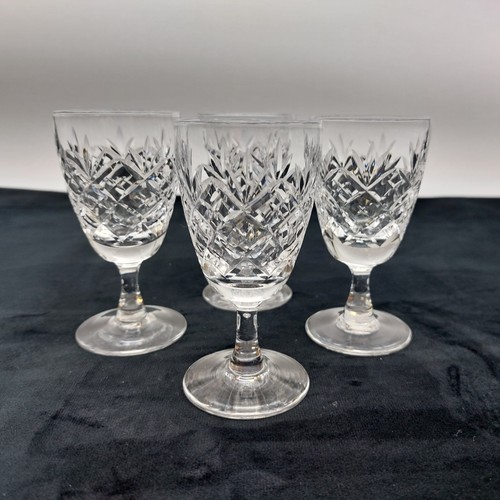 Cut crystal stemmed cordial - cut,