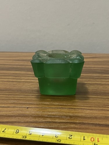 Small green frosted - green, glass