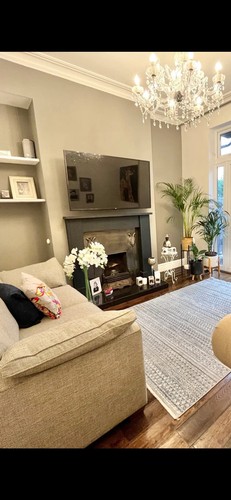 Floral feature fireplace - floral,
