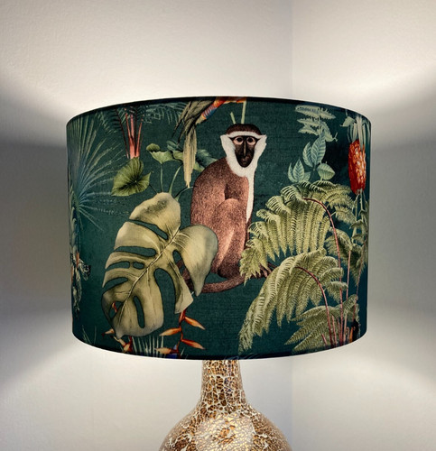 Teal tropical exotic monkey - tropical,