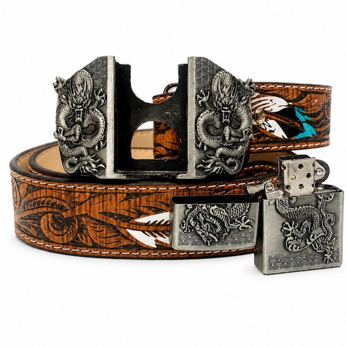 Western dragon lighter buckle - dragon,