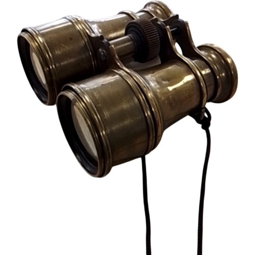 Brass vintage binoculars - brass, opera