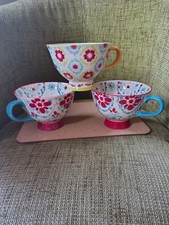 Tesco HandPainted Mugs x3