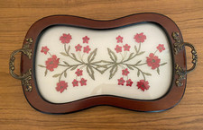 VINTAGE METAL HANDLED TEA TRAY