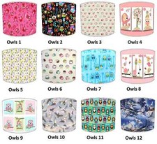 Children's Owl Design Lampshades Matches Owl Wallpaper Owls Wall Murals & Duvets