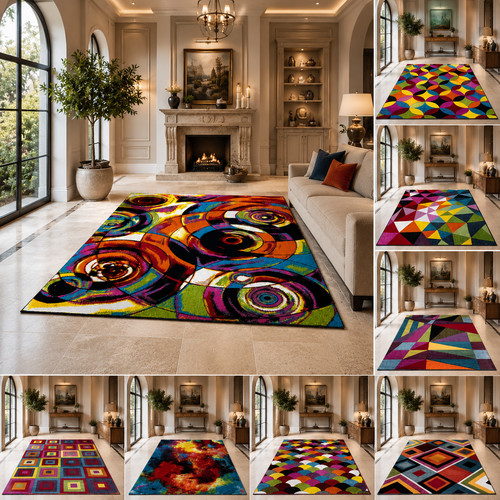 Multi colour large - colour, rug