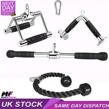 Weight Machine Cable Attachment Set  4 Piece with Carabiner