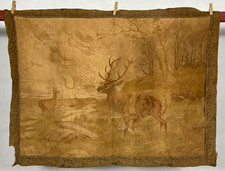 Vintage French Beautiful Wild Animals Scene Wall Hanging Tapestry 105x80 cm