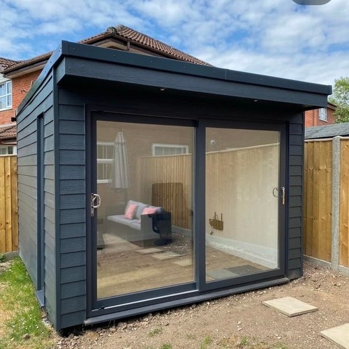 Grey upvc patio - grey, sliding