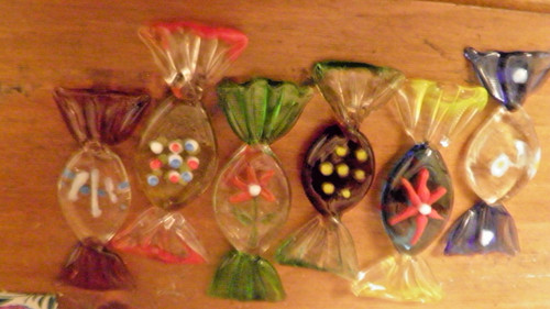 Set murano style glass - of, 6