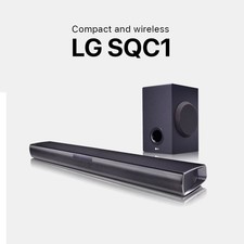 LG SQC1 2.1 160W Sound Bar Wireless Subwoofer Black