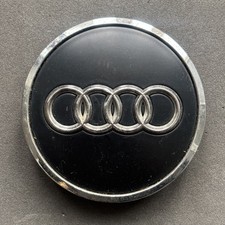 1x Genuine Audi 81A601170 Set Wheel Centre Caps A3 A4 A5 A6 A7 60mm Matt Black