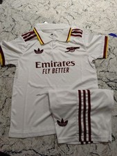 Arsenal Away White Kids Football Kit Age 10-11 