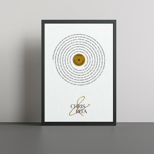 Personalised song lyrics vinyl - personalised,
