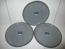 Denby Studio Grey 3 Coupe Dinner Plates New First Quality Excellent Condition