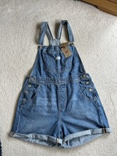 New Levis Women’s Short Dungarees Shortall Size Large (D4913)