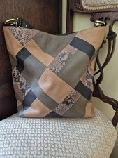 BIBA Large Leather Python Print Tote bag