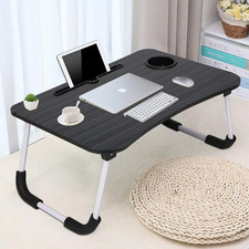 Folding Laptop Table Bed Tray Portable Computer Desk Breakfast Stand Adjustable