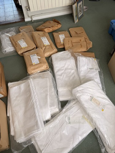 Job lot white cotton linen - lot,