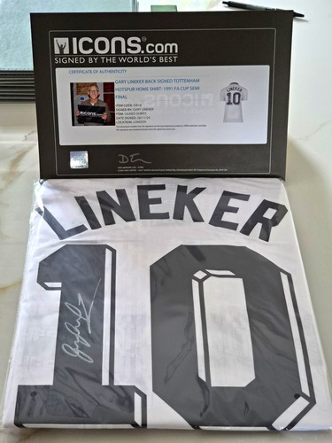 Gary lineker signed - signed, tottenham