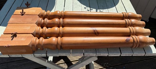 Solid pine dining table legs - dining,