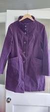 White Stuff Women's Purple  Velvet  Coat Size 12 With Stretch.