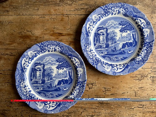 Pair blue white - blue, spode
