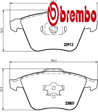 Front brake pad set - brake, disc