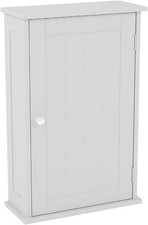 Priano Bathroom Cabinet Single Wall Mounted Storage Cupboard Shelf 1 Door 