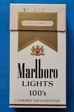VINTAGE AUTHENTIC UNITED STATES MARLBORO LIGHTS CIGARETTE PACKET TOBACCO BOX