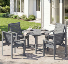 Grey wooden garden furniture - garden,